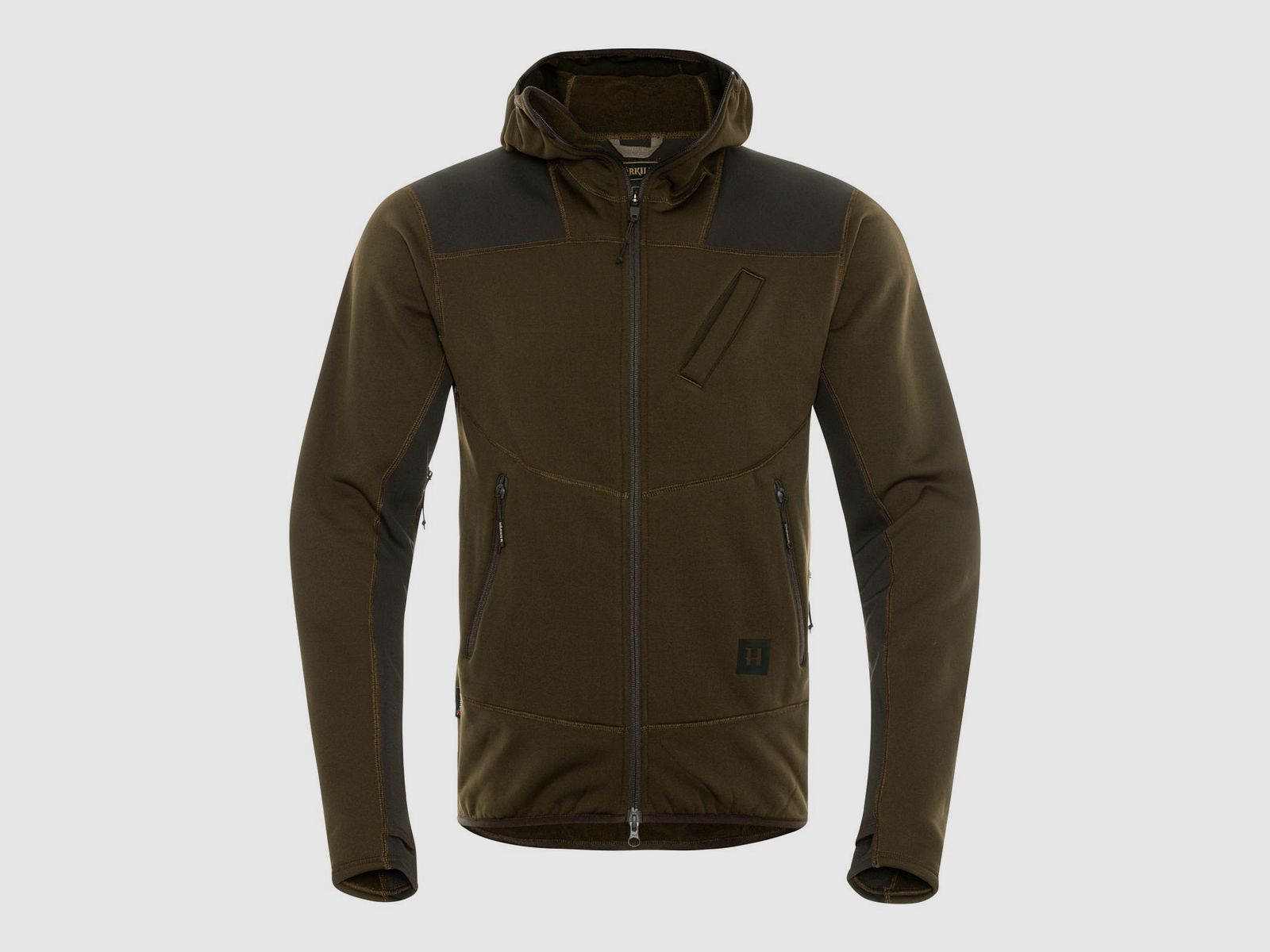 Härkila Fleece Hoodie Deer Stalker Herren Willow Green/Shadow Brown    XL