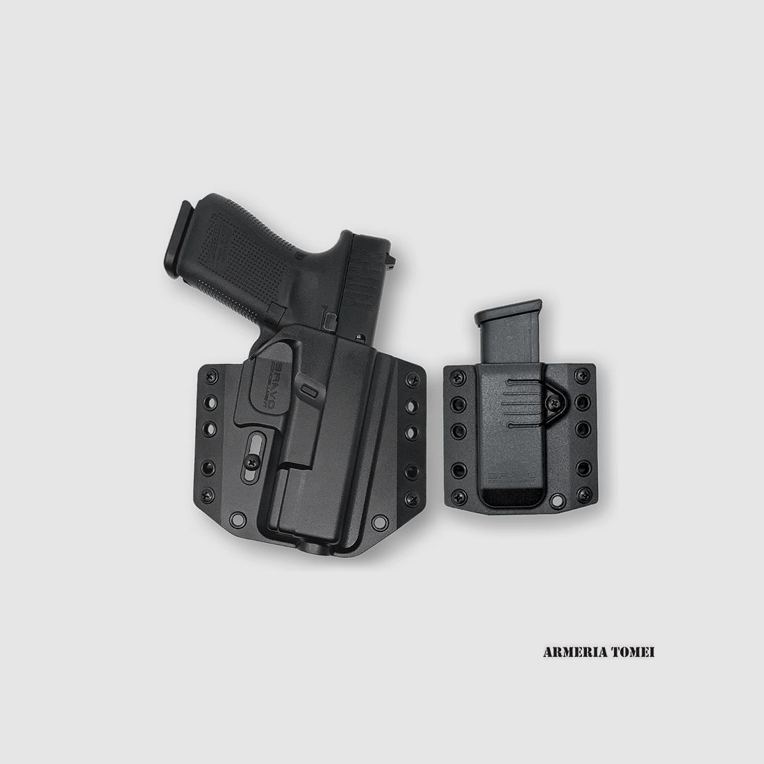 HOLSTER – BRAVO CONCEALMENT OWB FOR GLOCK 43X WITH MAGAZINE HOLDER