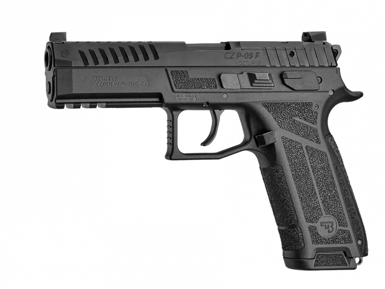 Pistola CZ P-09 F Nocturne 9mm Para 19-Colpi – Full-size con Slitta Optics-Ready, immagine 2 di 3