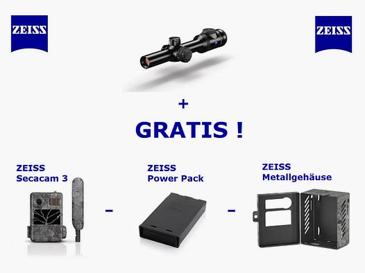 ZEISS V8 1,1-8x24 ... GRATIS ! Secacam 3 + Gehäuse + Power Pack