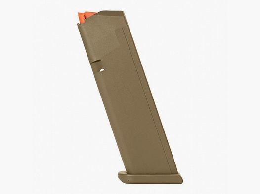GLOCK MAGAZIN COYOTE 17-01 MIT ORANGEFARBNEM HEBEL 9x19
