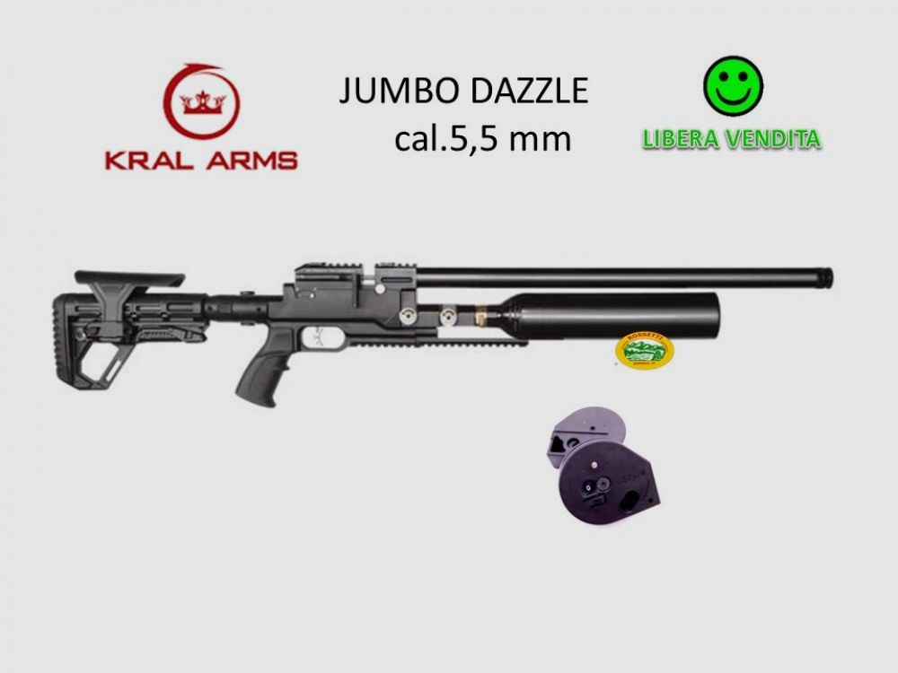KRAL ARMS rifle Jumbo DAZZLE cal. 5.5 - 2 manometers - Free Sale