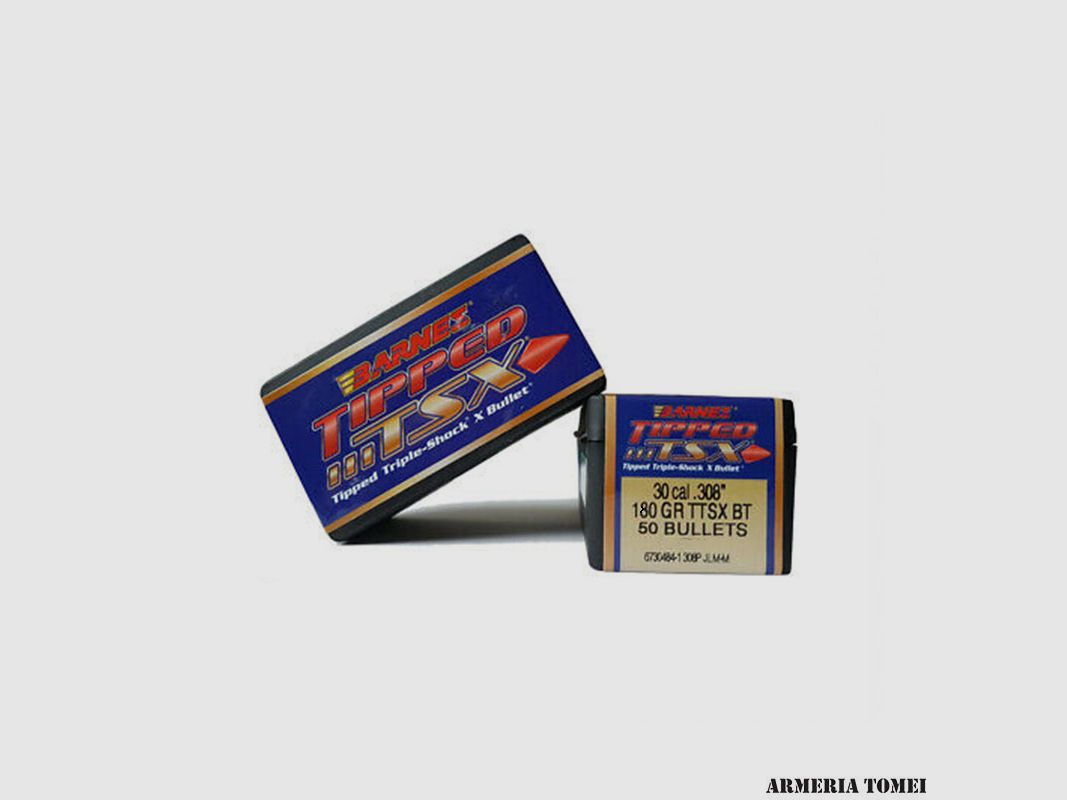 BARNES – BULLETS – OGIVE BARNES TIPPED TSX CAL 30 .308″ 180GR TTSX BT 50 PCS. -30372