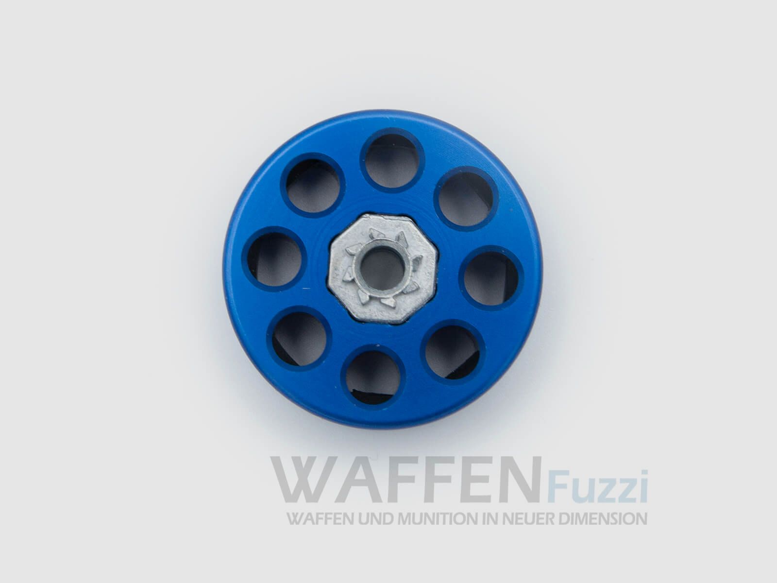 WALTHER ROTEX RM8 caricatore a tamburo in alluminio anodizzato blu, immagine 3 di 3