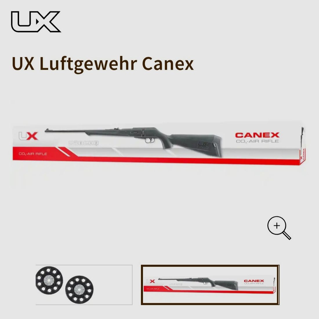UX Co2 air rifle Canex + Co2 capsules 12g + targets !!