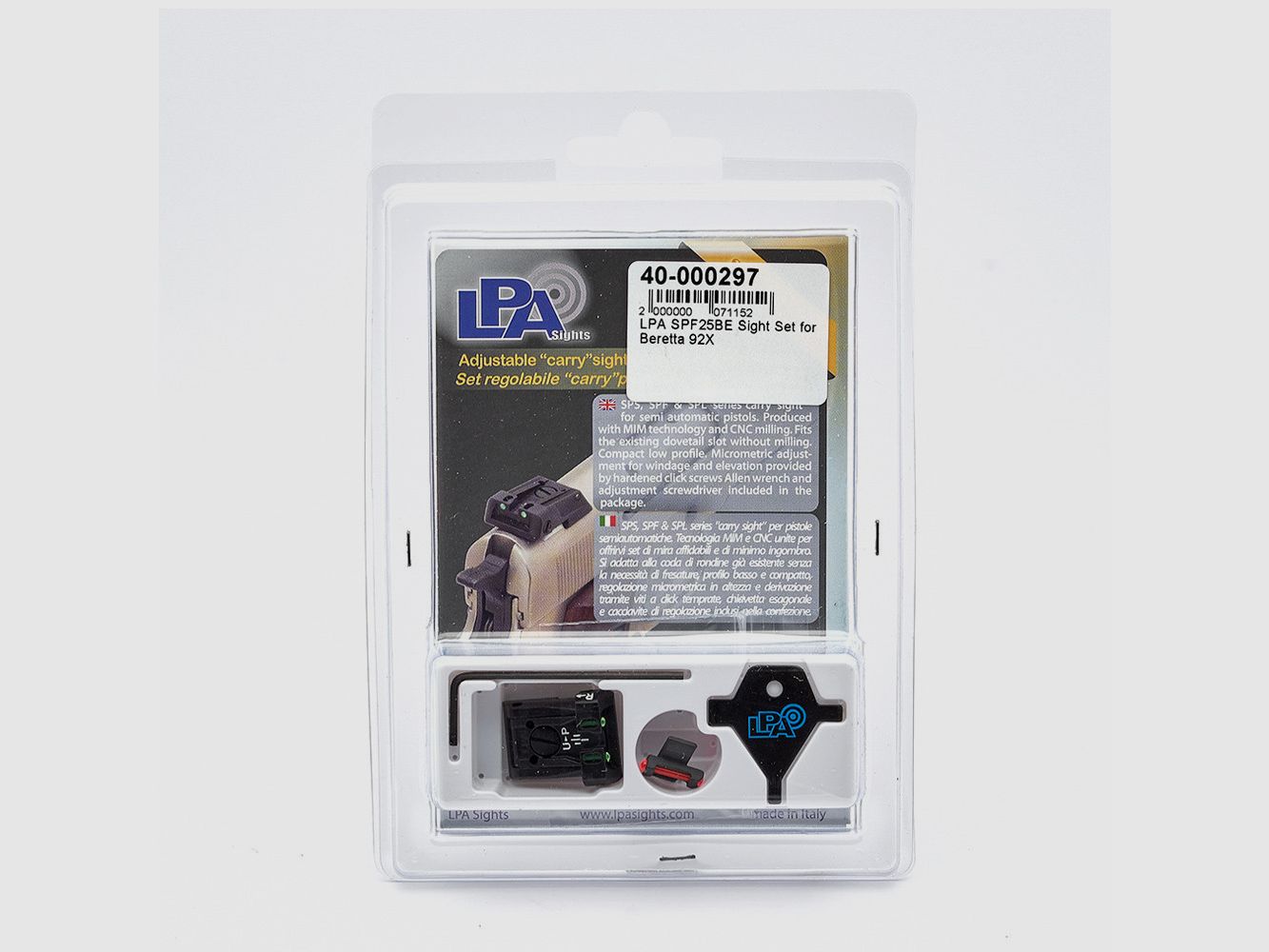 LPA SPF25BE Sight Set for Beretta 92X, image 2 of 3