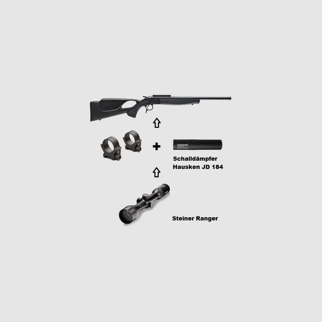 Bergara BA13 TD + Steiner Ranger 2,5-10x50 + Schalld. Hausken + ... / Komplettpaket