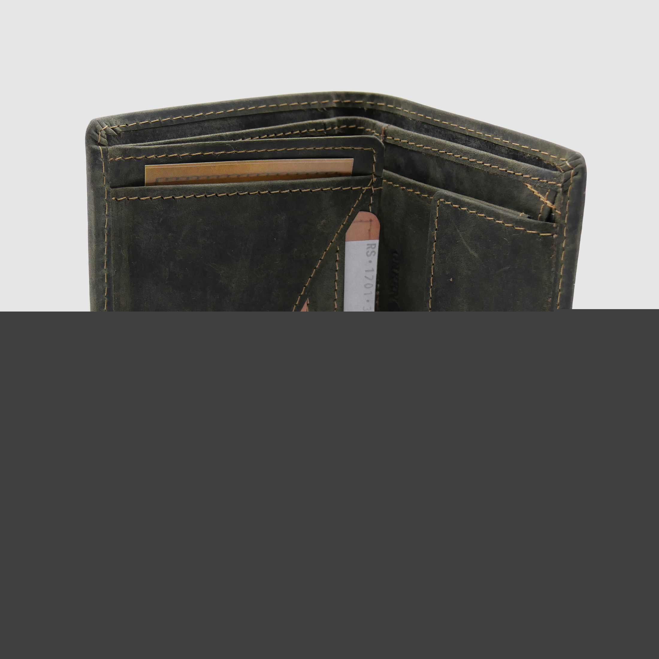 Greenburry Leder Geldbörse oliv Vintage Animal Collection Royal Stag Hirsch 1701-RS-30