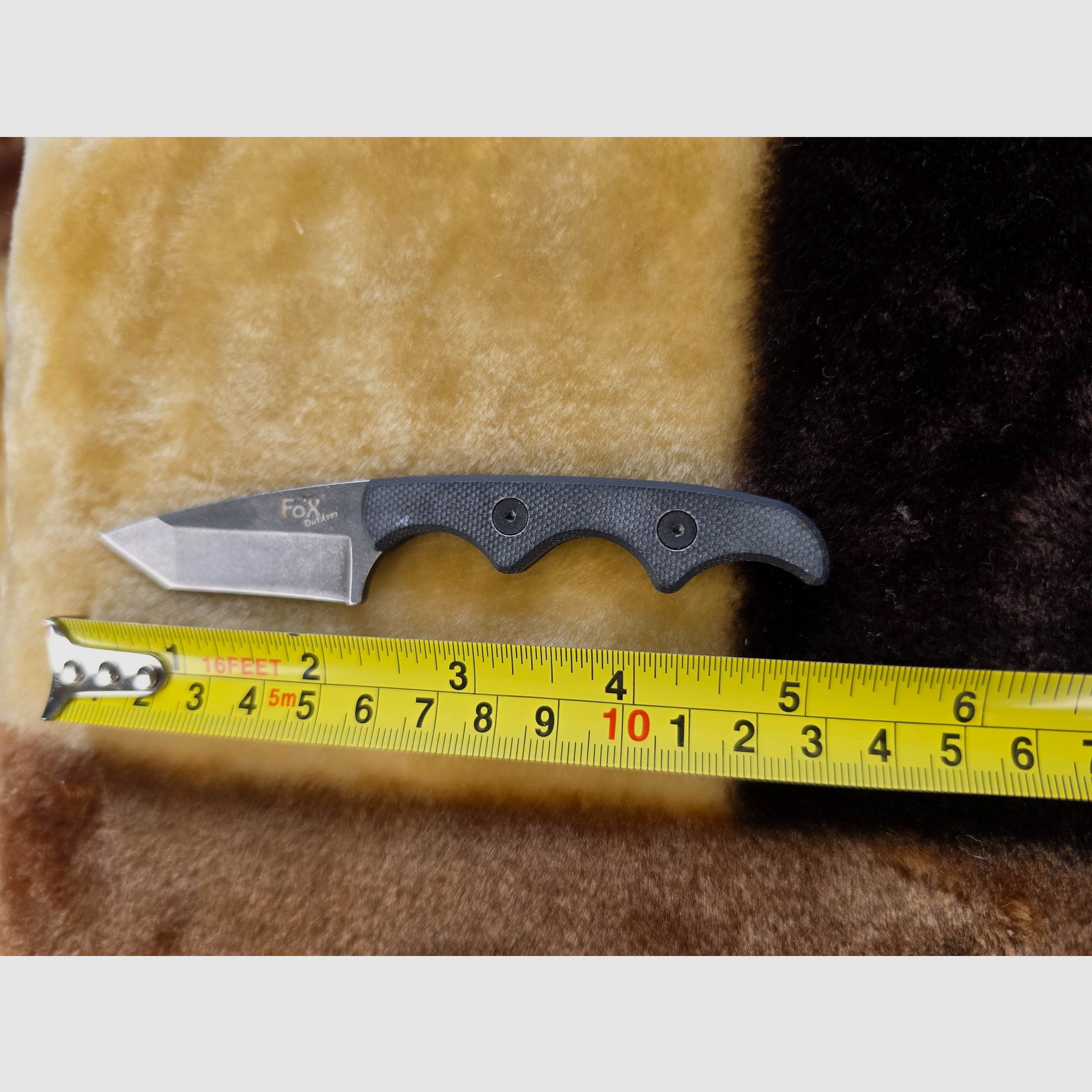 Fox Outdoor Taktisches Mini-Messer mit Tanto-Klinge – Kompaktes Neck Knife & EDC, Bild 3 von 4