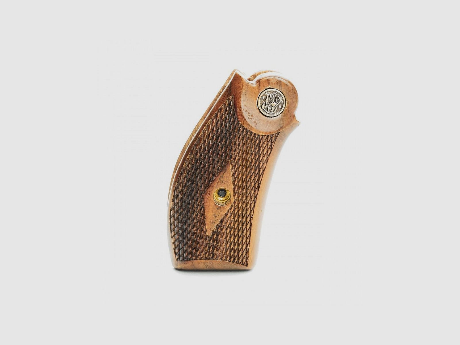 S&W N RUND LEGACY WALNUT CHECKERED MIT BRONZE MEDAILLONEN, Bild 1 von 2