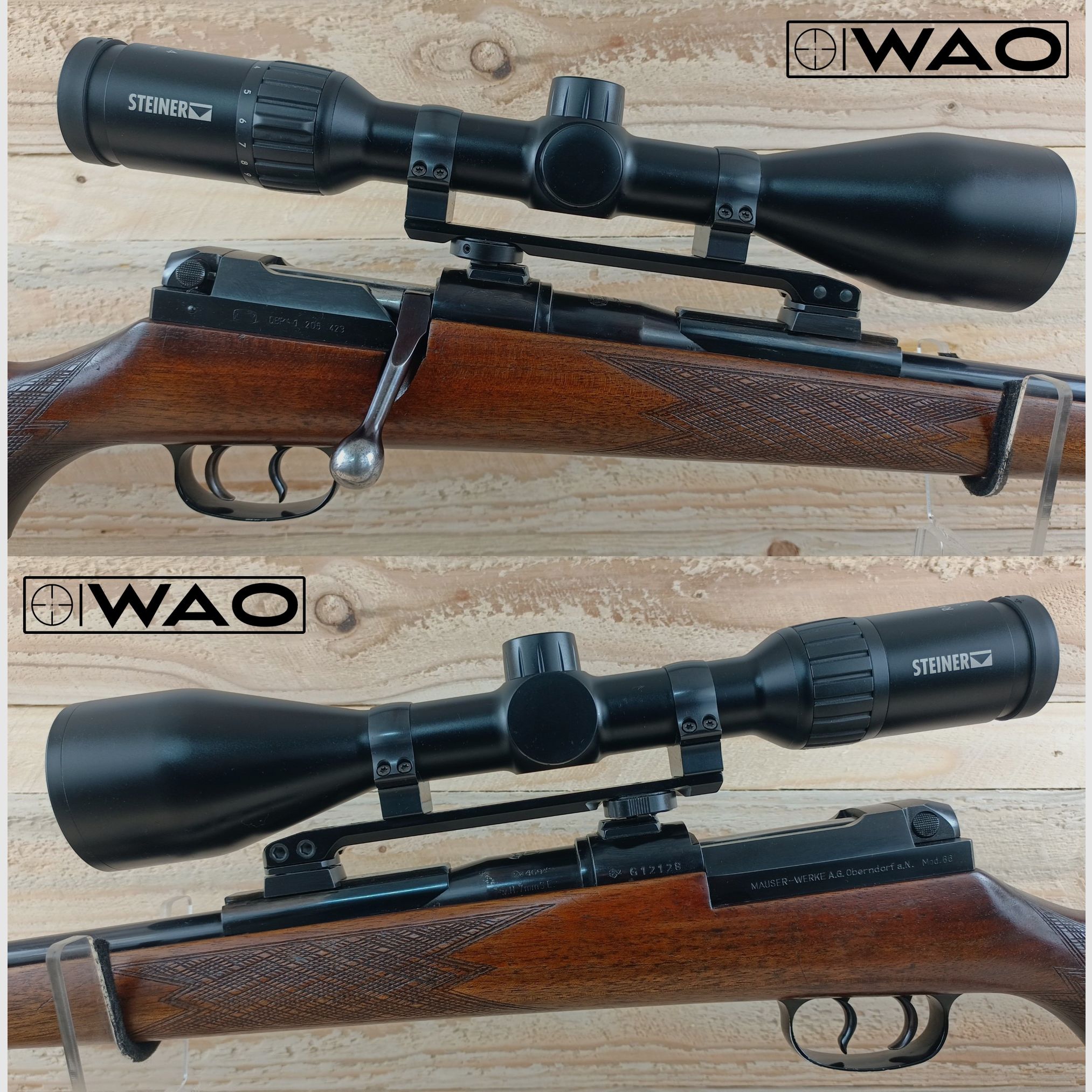 Repetierbüchse Mauser 66, Kal. 7x66SEvH,  7x66 SE v. H. *mit Steiner Optik & Leuchtabsehen* 