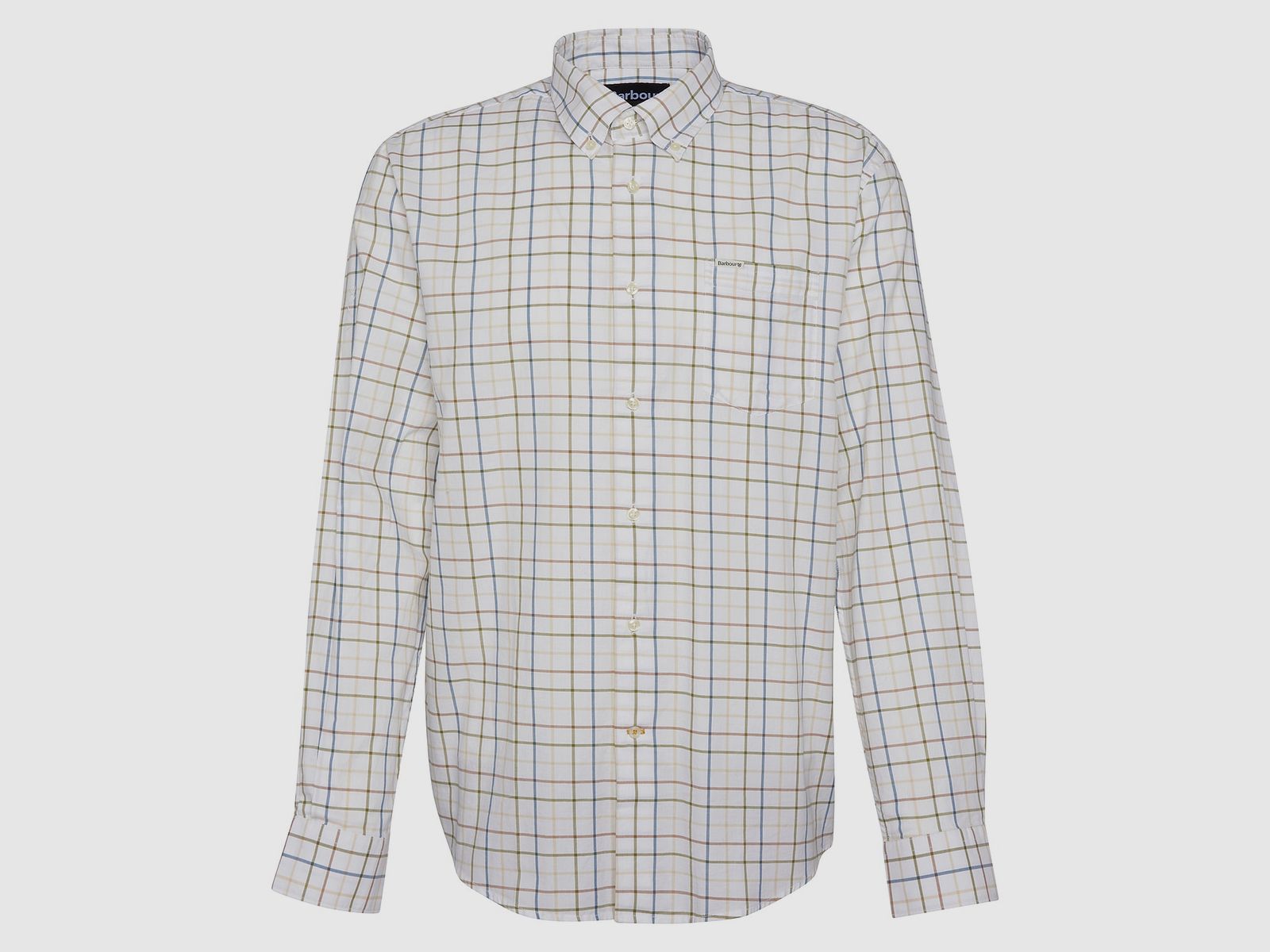 Barbour Caswell Tattersall Regular Fit Shirt Highland Olive/Dress Gord - XXL