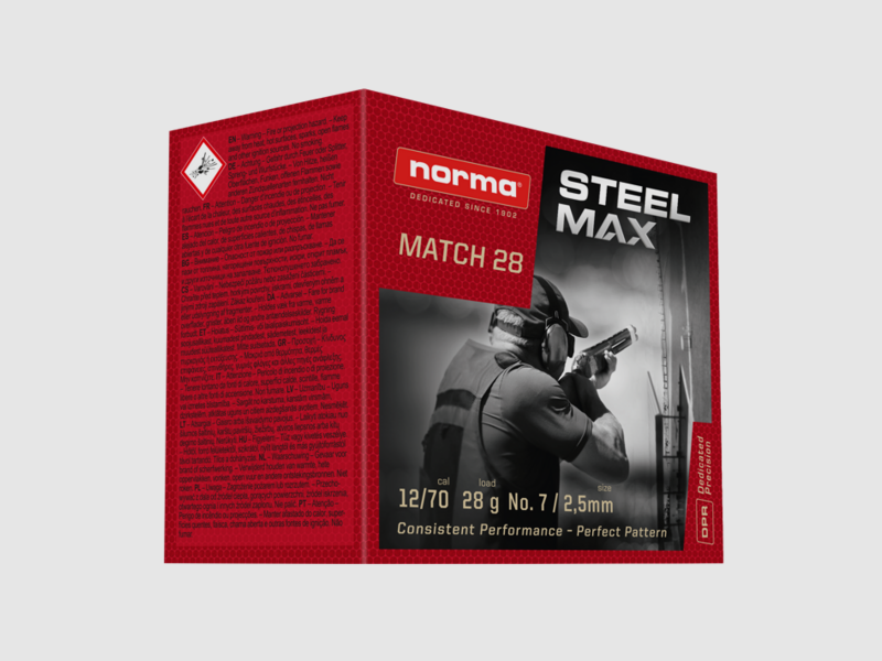 Norma Steel Max Sport | 12/70 | 28g | Hagl 8 | 25stk