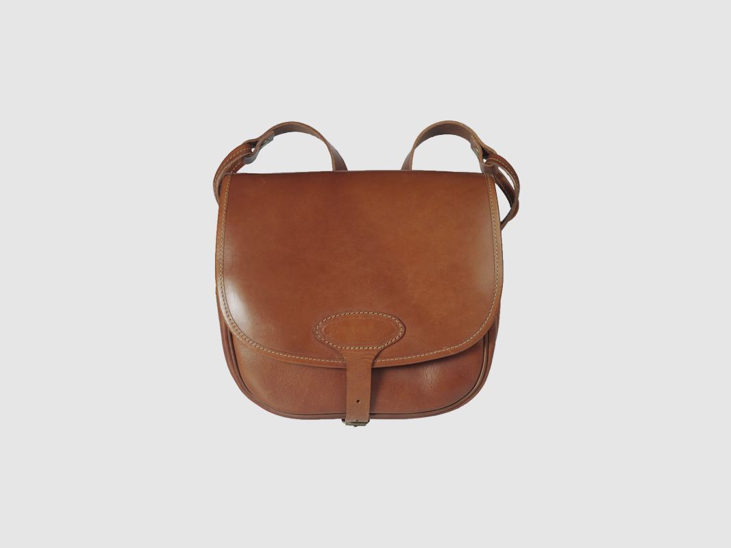 Patronentasche - Leder in Cognacfarbe + Fronttasche - 24X22cm, Bild 1 von 2