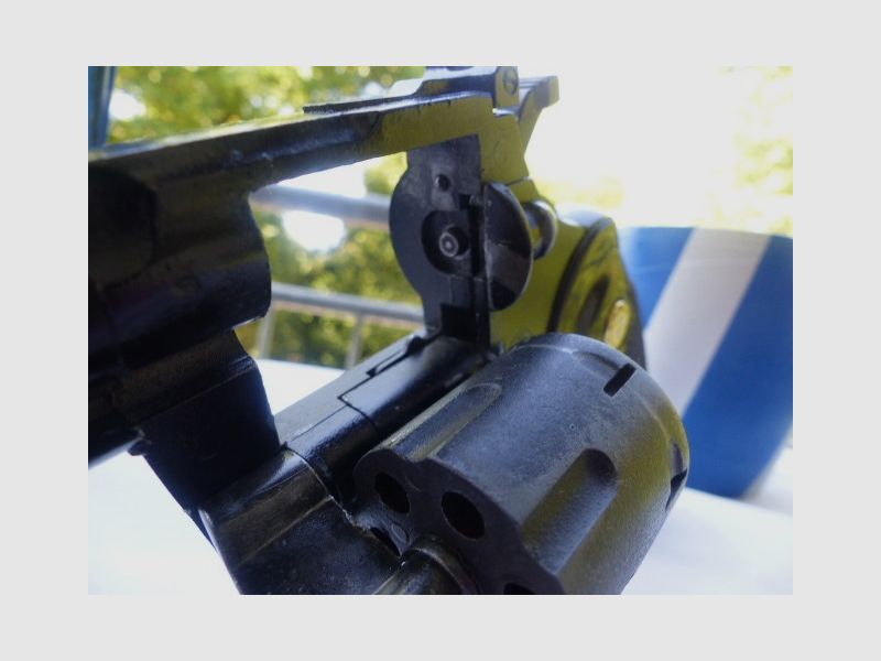 Schwerer Revolver Python Cal. .380k (9mm R) brüniert 6-Schuss Trommel