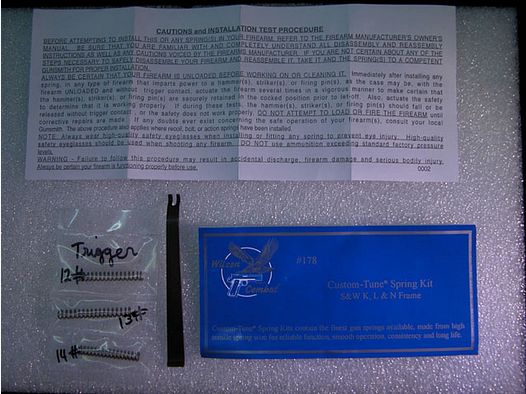 Conjunto de resortes de ajuste personalizado Wilson para revólver S&W