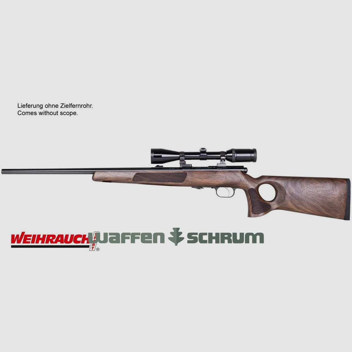 Weihrauch HW 66 Produktion Thumbhole .17Hornet mit Lochschaft LL51cm / 1/2''20UNF / ohne Visierung Direktabzug 1400g