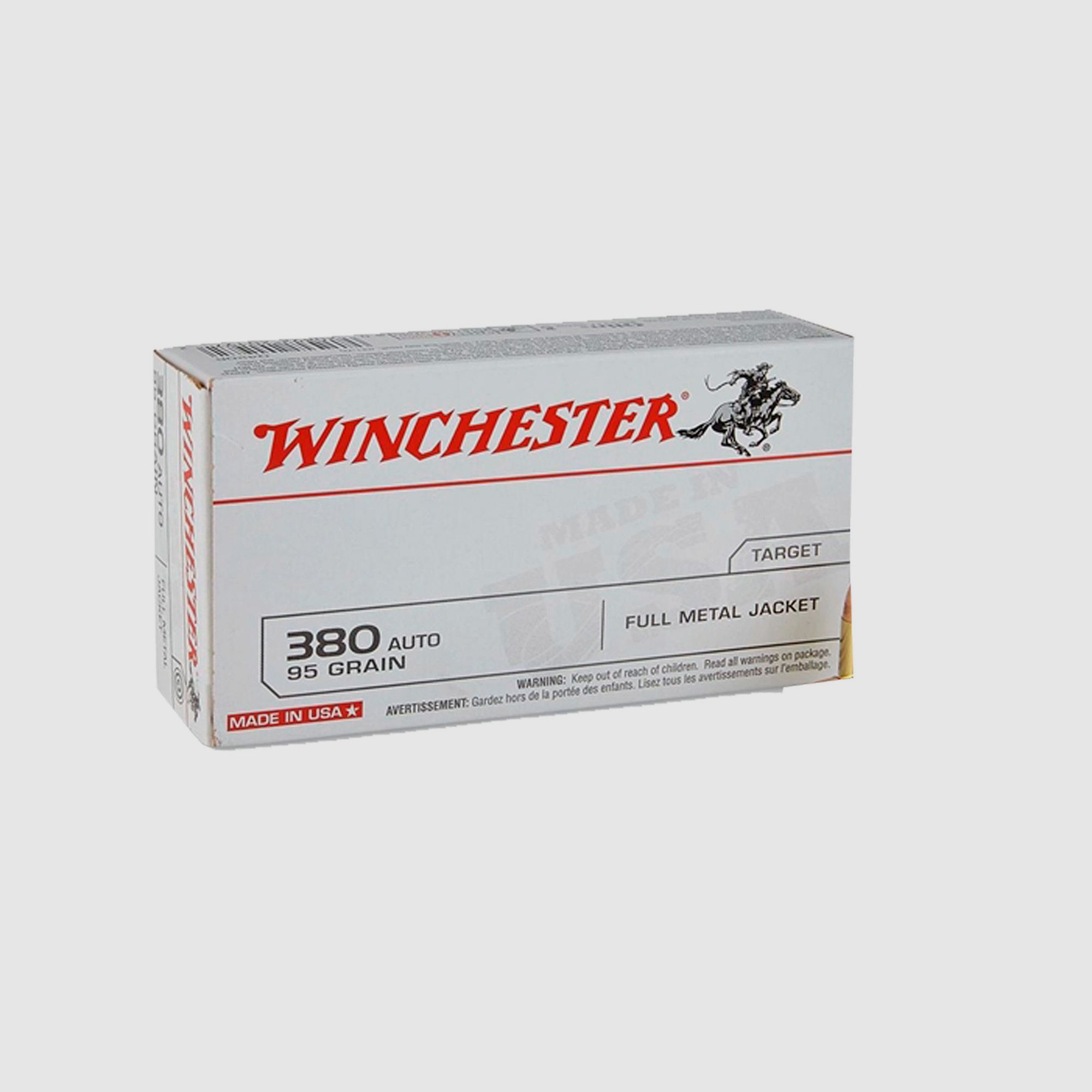 WINCHESTER 380 AUTO 95GR FMJ