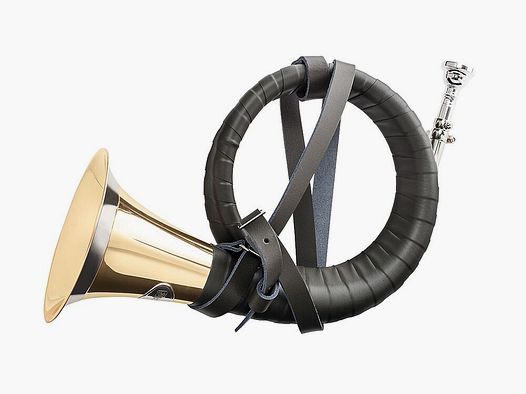 Fürst-Pless-Jagdhorn mit Lederumwicklung