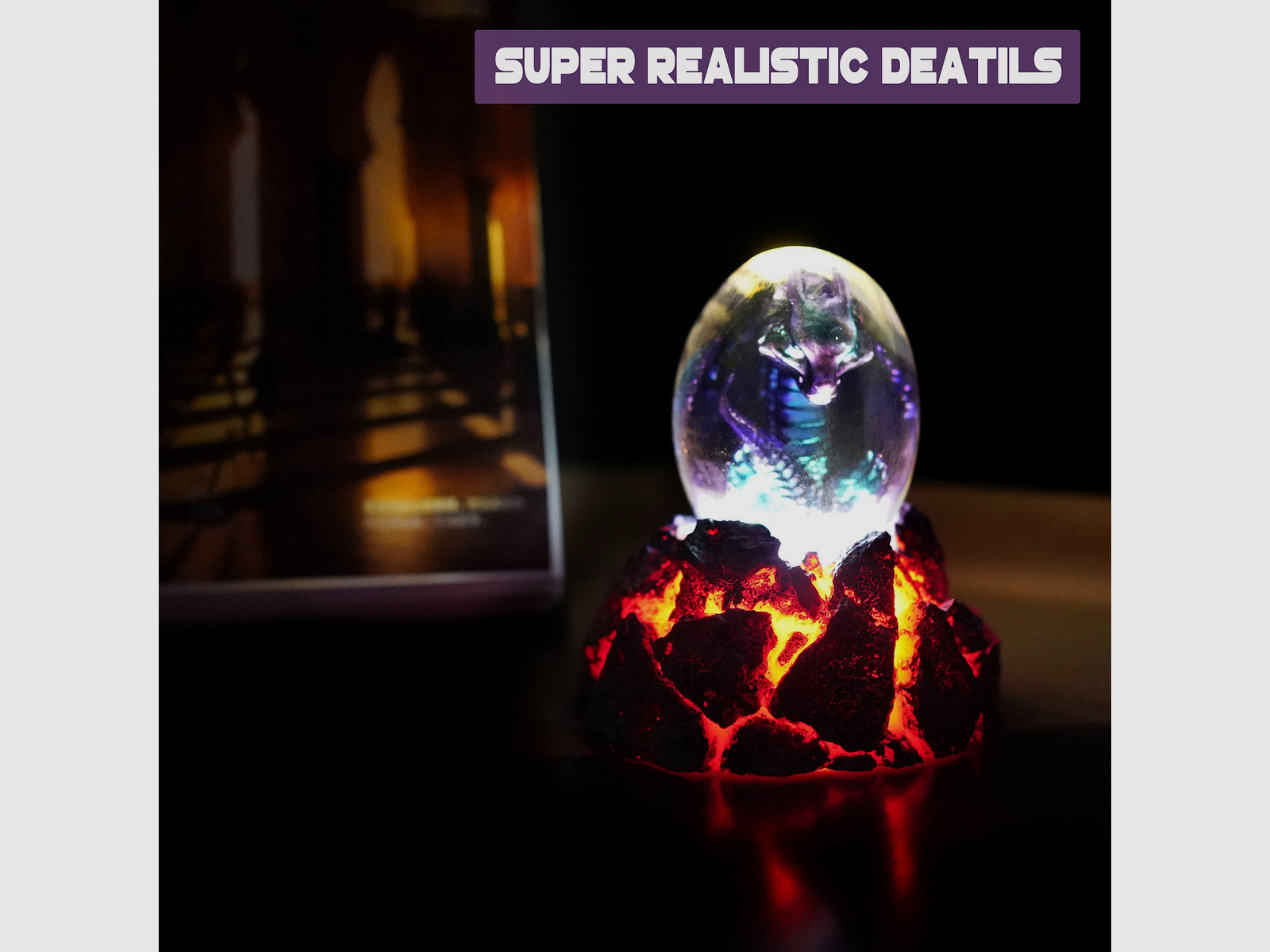 Lava Drachenei Lampe, blau | YLA-11735