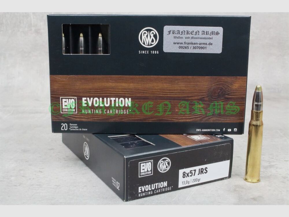 RWS Evolution 8x57IRS 200gr. 13,0g 20 sztuk ceny hurtowe