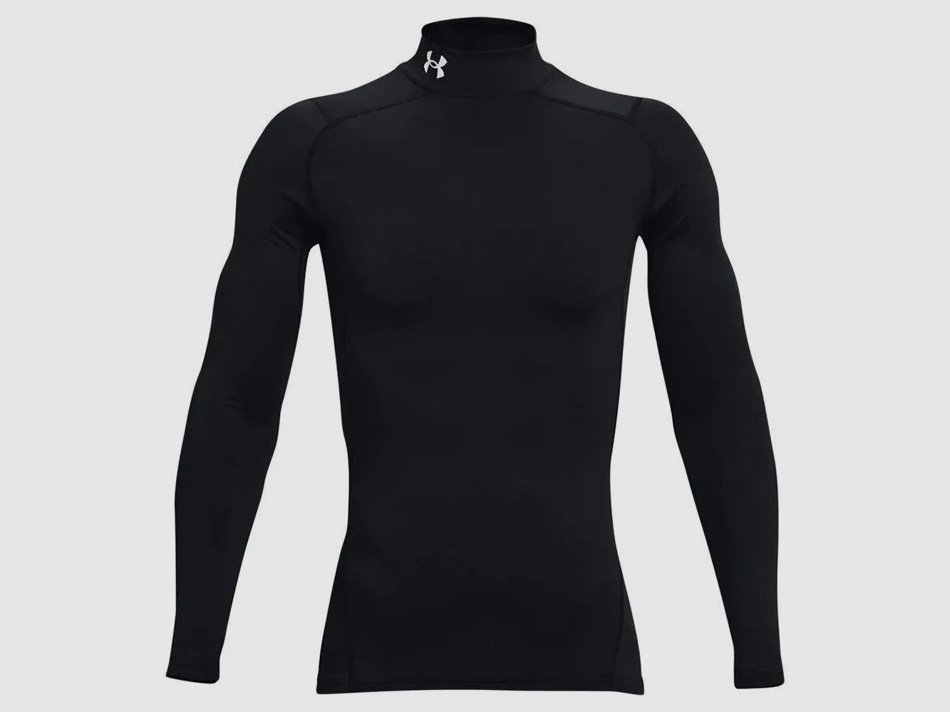 Under Armour Shirt ColdGear Compression Mock Logo schwarz