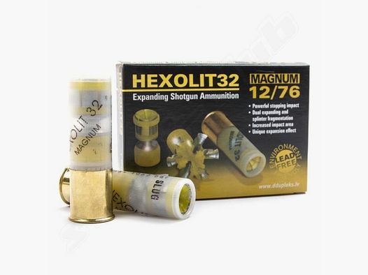DDupleks hagel-, jachtpatronen DDupleks Hexolit 32 12/76