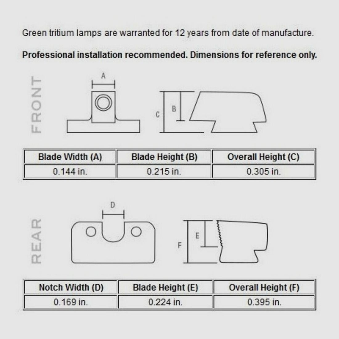 Zestaw celowników Trijicon HD pomarańczowy HK USP