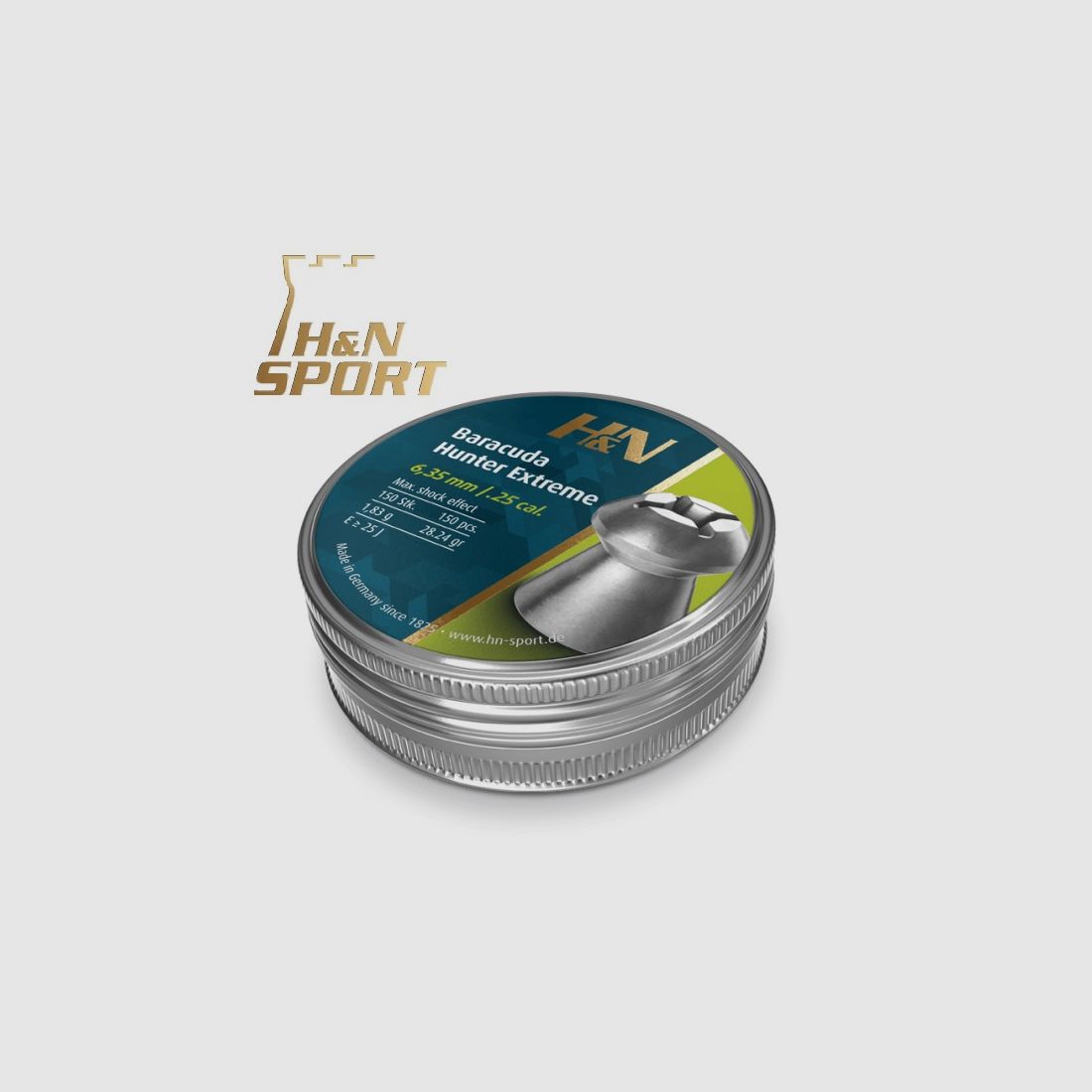 Pallini H&N Barracuda Hunter Extreme cal. 6,35 mm. Lattina 150 pz. di 1,83 g.