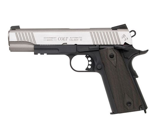 KWC Colt 1911 Rail Gun Airsoft CO2 GBB Pistole ab18 - BiColor