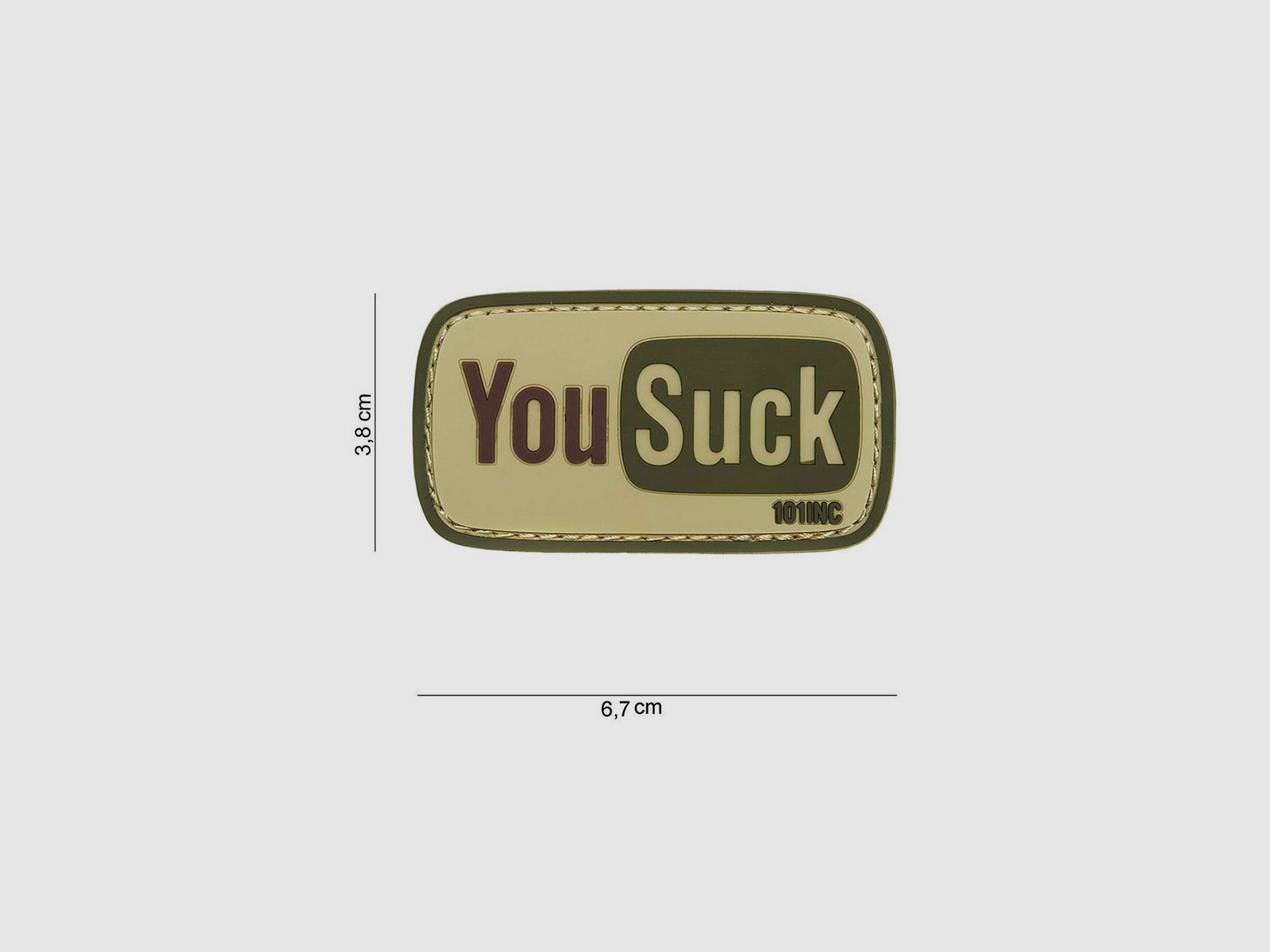 PATCH – TOPPA 3D IN PVC YOU SUCK green #14069