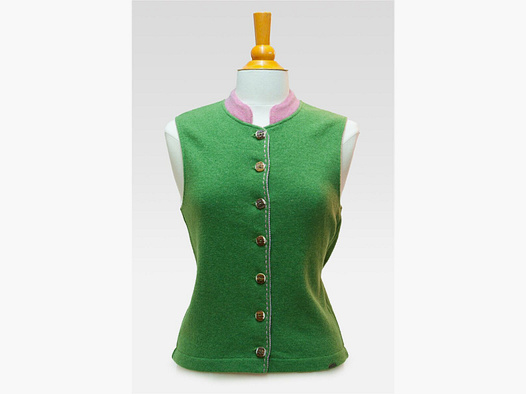 Chaleco de dama con botones de cuerno de ciervo 42 Verde