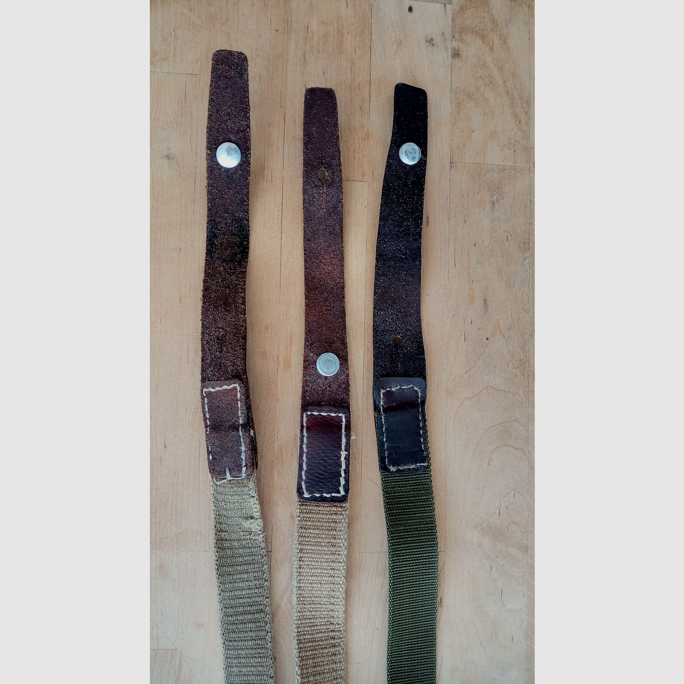 3 gebrauchte Samopal SA VZ.58 Gewehrriemen auch gut geeignet für das Xisico MWN B5 Luftgewehr von Naunin