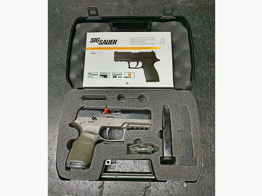 Sig Sauer P320 pistolet alarmowy OD Green 9mm PAK 2 magazynki