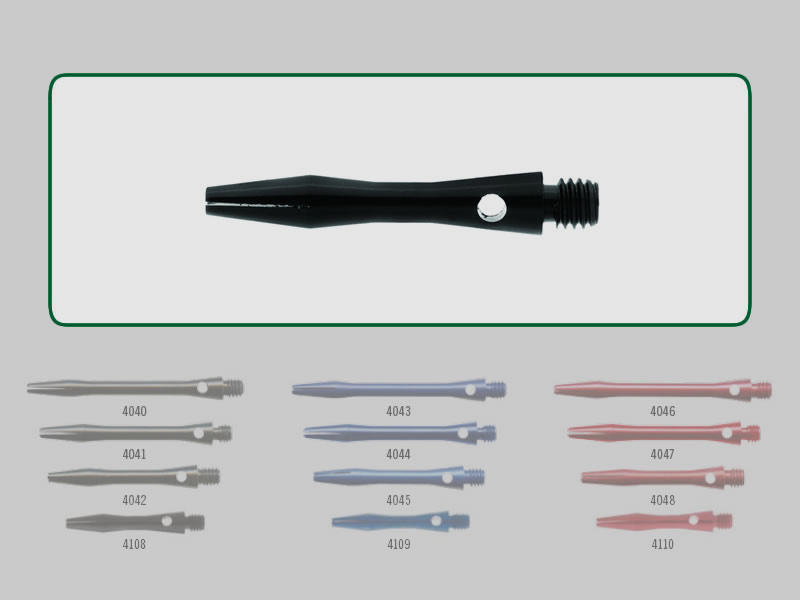 Elkadart SchĂ¤fte Alu Coloured black GrĂ¶Ăźe XS LĂ¤nge 30 mm 2Ba-Gewinde 3 StĂĽck