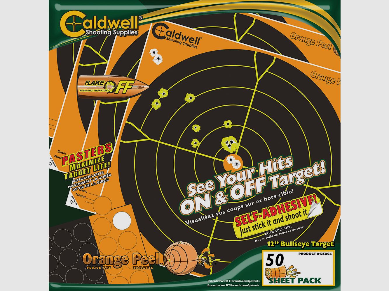 Orange Peel 12″ Bullseye: 50 Blatt, Bild 1 von 2