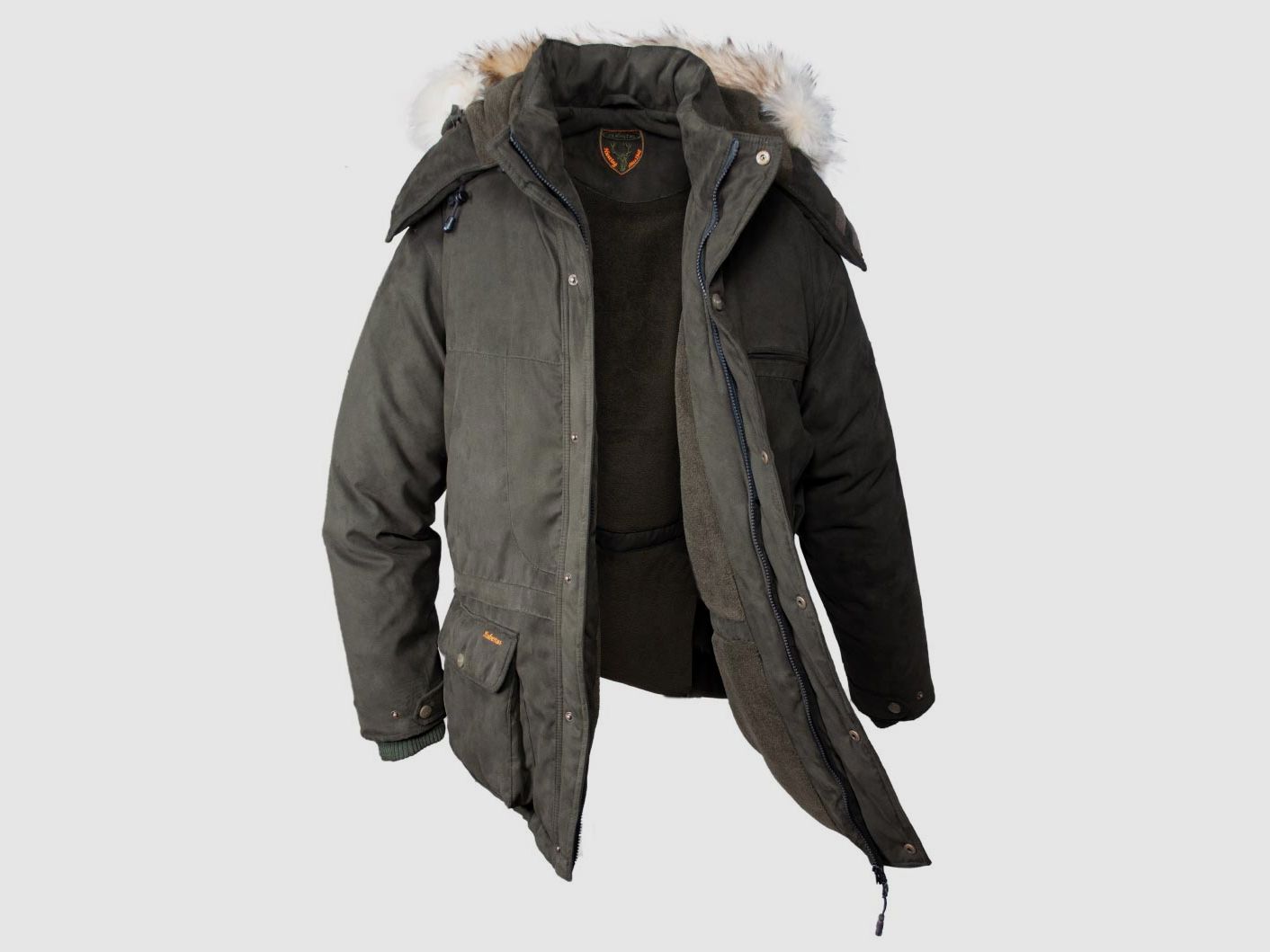 Hubertus Ansitzjacke ICELAND Oliv/braun