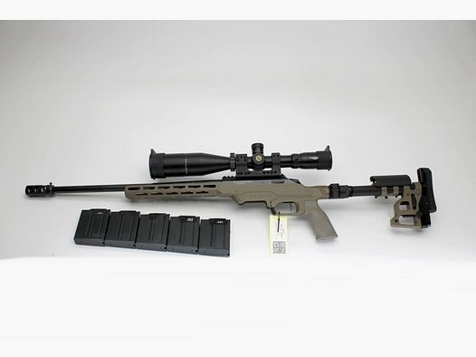 Rep. Rifle Tikka T3X CTR con culata MDT Timney Trigger, Athlon 5-25x56 ZF .223Rem