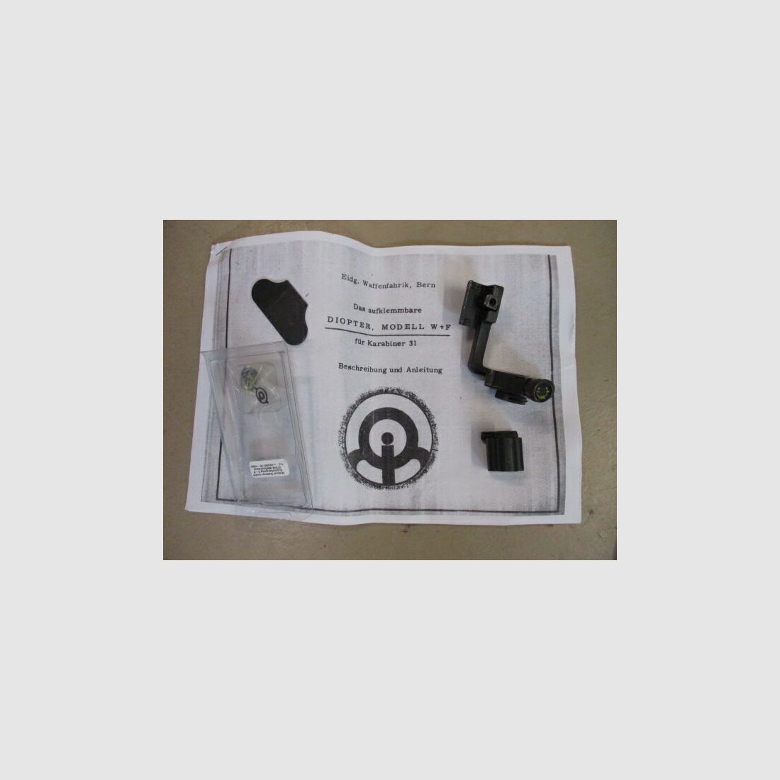 Diopter for Swiss carbine K31 with key and Lyman front sights K31