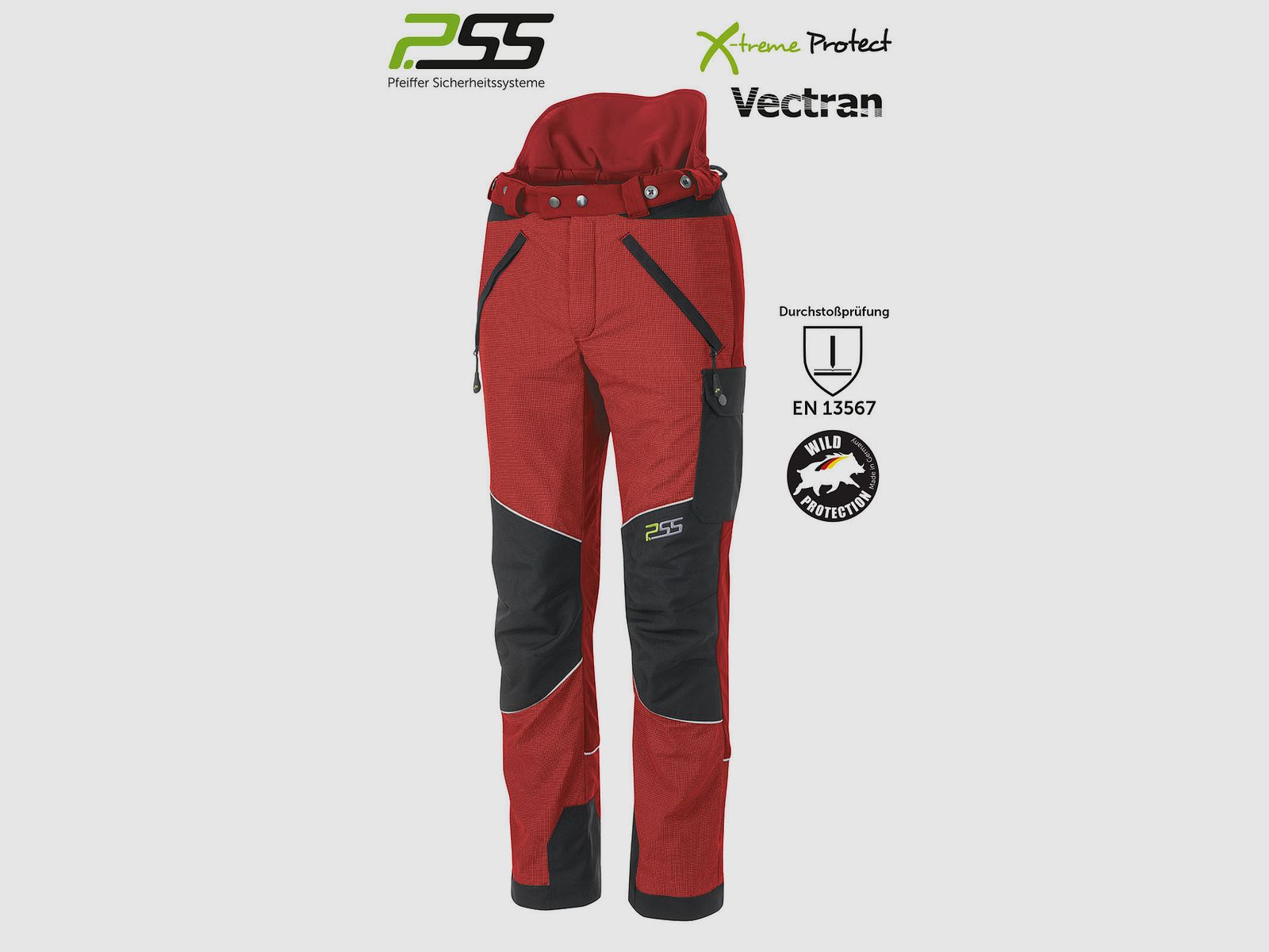 PSS X-treme Nazoek Broek Bescherm tegen Wild Zwijn Rood, afbeelding 1 van 7