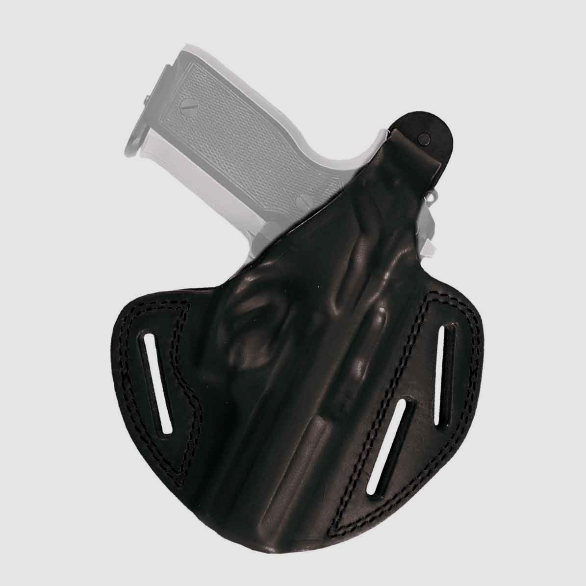 Pancake Holster mit zwei Tragepositionen Beretta Brigadier/92/98 Compact Auto 4 1/4" Schwarz Rechtshänder