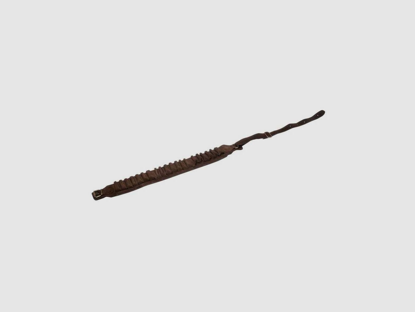 Cartouchière en croûte velours doublée marron avec 20 tubes Januel