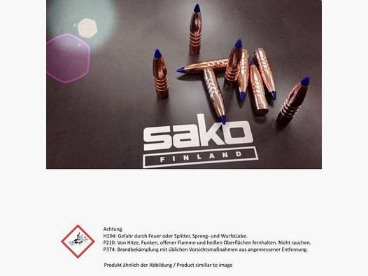 SAKO Kugelpatronen 8x57IS TM Hammerhead 20 Stk  13,0g/200grs