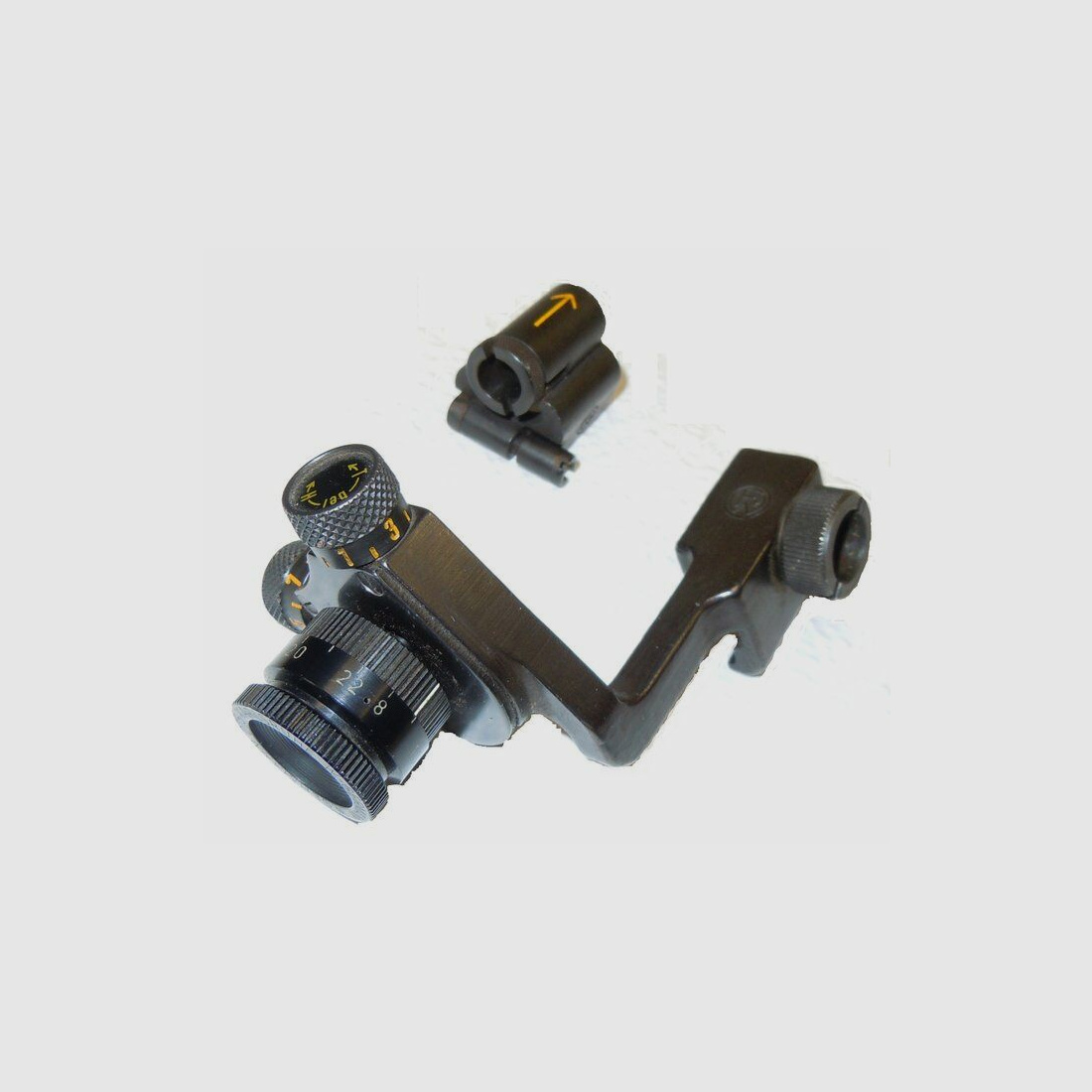 Bern Arms Factory Orig. W&F diopter with large, adjustable iris aperture including front tunnel for Swiss K31