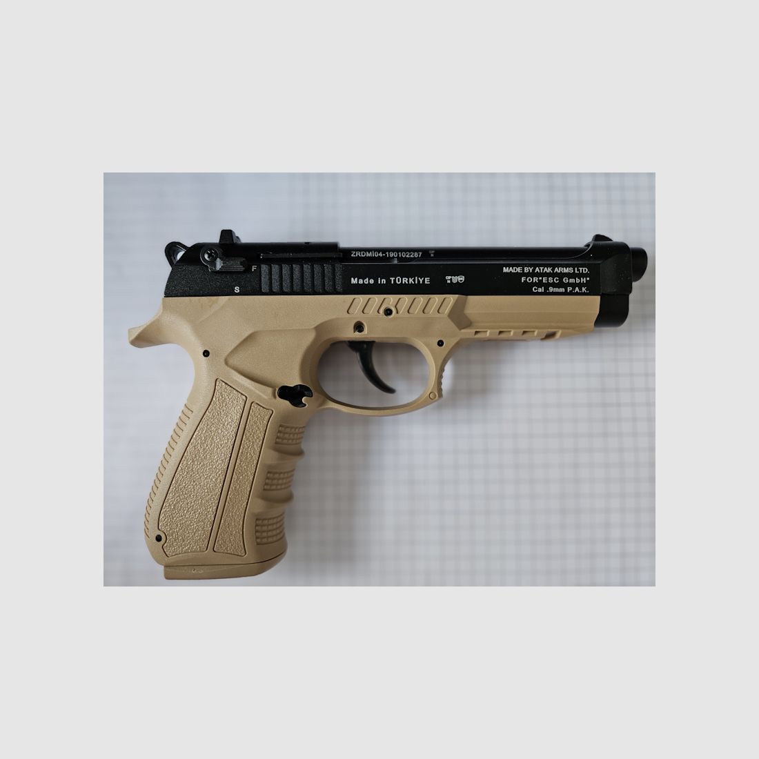 Zoraki 918 tan 9mm P.A.K PTB 1024