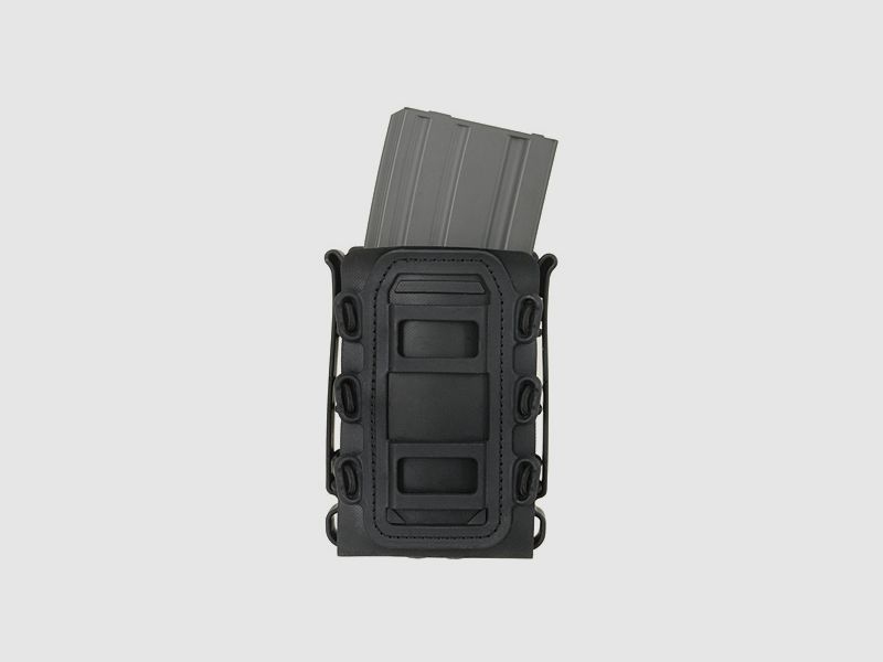 Soft Shell Rifle 5,56 Mag Pouch with MOLLE Clips - Black [TMC]