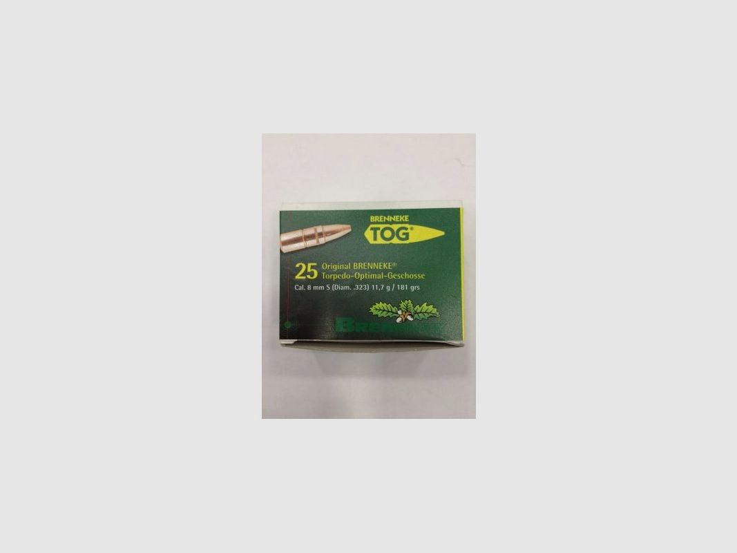 BRENNEKE BALAS TOG 8 MM 181 GR, imagen 1 de 2
