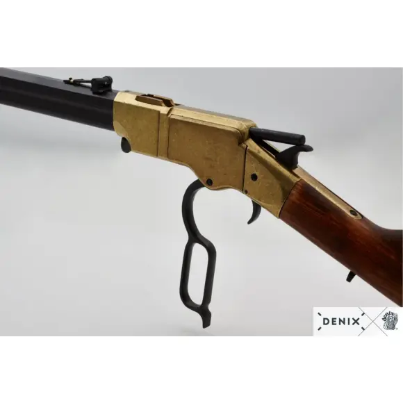 Decorative replica by Denix of the Henry rifle from the Civil War. HENRY CIVIL WAR RIFLE USA 1860 WINCHESTER, image 7 of 14