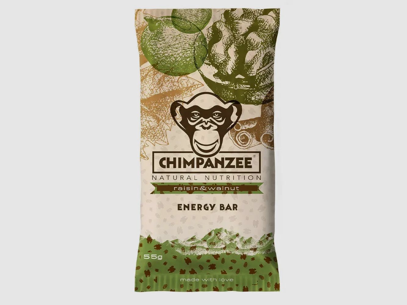 Chimpanzee Riegel Energy Bar Rosinen Walnuss