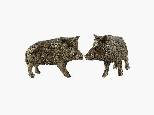 Lovergreen Pfeffer & Salz Streuer Set Sau Wildschwein Zink Höhe 4cm